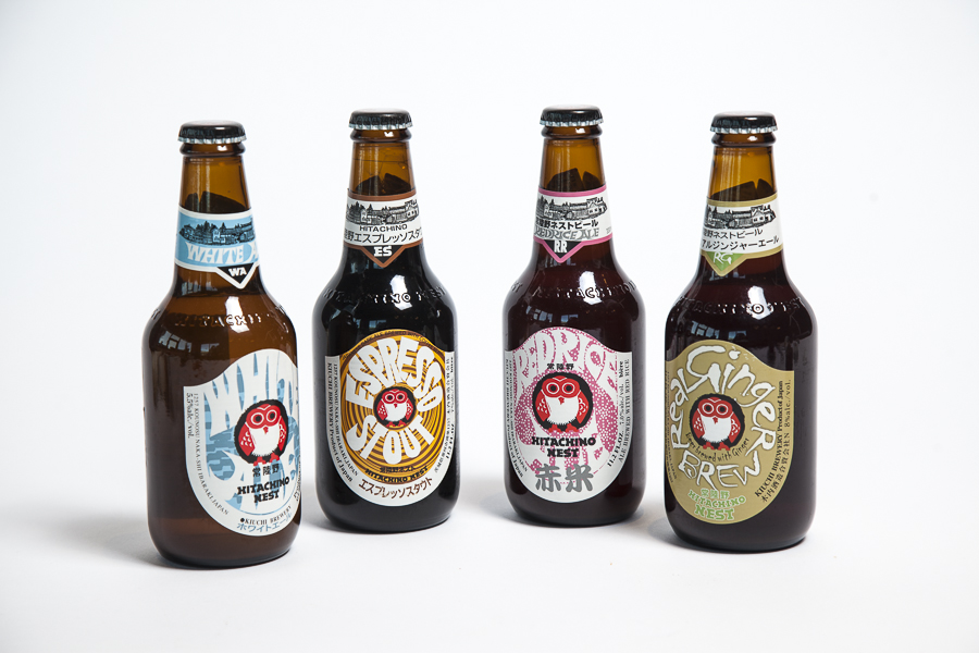 Hitachino beers - espresso, white ale, red rice, ginger
